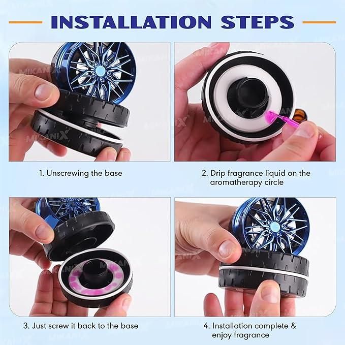 Car Aromatherapy Solar Powered Wheel